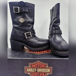 Harley-Davidson Black Leather Boots